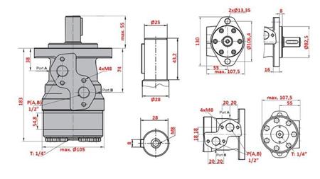 HYDRAULICKÝ MOTOR MR 315