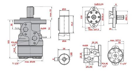 MOTORE IDRAULICO MR 315