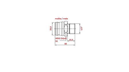 QUICK COUPLER FOR BRAKES - MALE 1/2