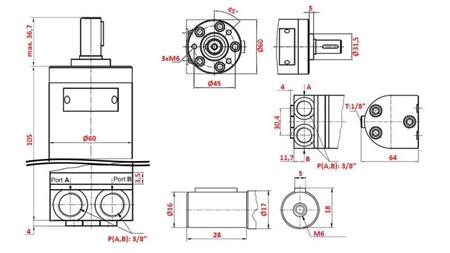 HYDRAULIC MOTOR MM 8 -side