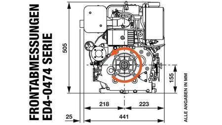 DIZELSKI MOTOR 474cc-8,0kW-3.600 U/min-E-KW25x88-ELEKTRO POGON