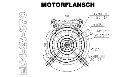Dieselmotor 870cc-15.2kW-3.600 U/min-V-E-KW25.4 (1 Zoll)x78.8-elektrischer Start