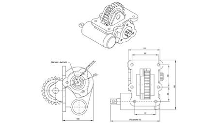 HIDRAULIKUS SZÍVATTYÚ SEGÉDHAJTÁS - IVECO 2828 MEHANIC