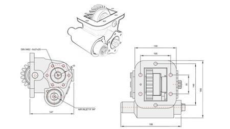 GEAR DRIVE FOR HYDRAULIC PUMP - IVECO 475 SMLX