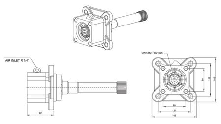 MITAT ULOSTULOLLE HYDRAULISELLE PUMPPULLE - VOLVO SR-1700-1