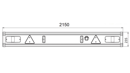 PARAGOLPES DE REMOLQUE MODELO TÜV CON LUCES 2150MM