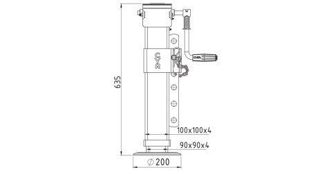 PODESIVA NAVOJNA POTPORNA NOGA 370MM - 4.500KG
