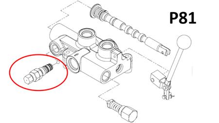 ODPOJOVACÍ PIN TLAKOVÉHO VENTILU P81