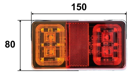 LED BAKLJUS 3 FUNKTIONER 12V-24V KOMBINERAD