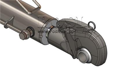 HYDRAULIC TOP LINK WITH HOOK - 3 CAT. 80/40-280 (90-210HP)(25,4)