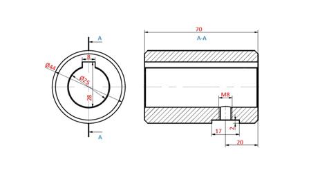 REDUCIR ZA HIDROMOTOR MP-MR 25x70x10