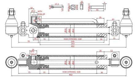 HYDRAULICKÝ ŘÍDÍCÍ CYLINDR Cs RÝPADLO