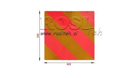 ALU-WARNSCHILD FÜR FAHRZEUGE UND ANSCHLÜSSE dim. 423x423 mm