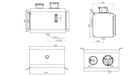 METALLTANK TOP 40 Lit 320x290x475mm