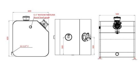 REZERVAR METALNI TOP 150 Lit 600x600x500mm