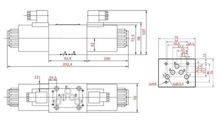 HIDRAULIČNI ELEKTRO MAGNETNI VENTIL KV-4/3 CETOP 5 12/24/230V N2