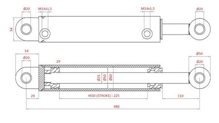 HYDRAULIKLENKUNG ZYLINDER FIAT-NEW HOLLAND OEM-5189893