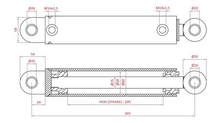 HIDRAULIČNI VOLANSKI CILINDAR FIAT-NEW HOLLAND OEM-87302890