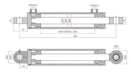 HYDRAULISK STYRINGSSYLINDER FIAT-NEW HOLLAND OEM-5164023