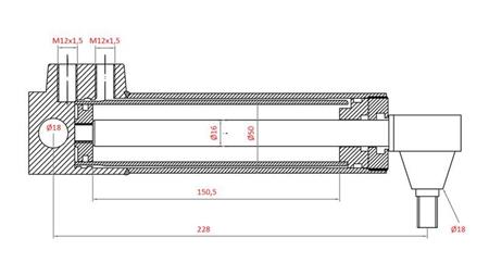 HIDRAULIKUS KORMÁNY HENGER MASSEY FERGUSON  OEM-3401553M92, 3774728M91