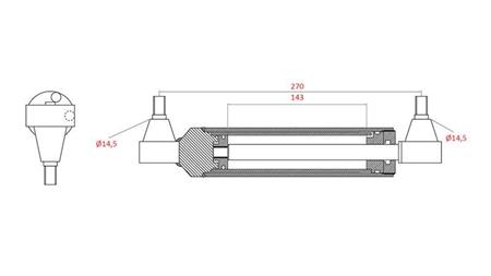 HIDRAULIČNI VOLANSKI CILINDAR MASSEY FERGUSON  OEM-3401240M91, 0011403U91, 192749M92, 168009M92, 183