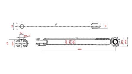 HIDRAULIČNI VOLANSKI CILINDAR MASSEY FERGUSON  OEM-1748456M92, 3773710M91