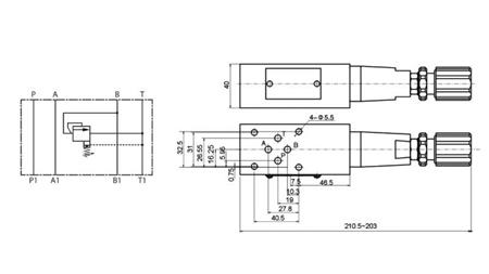 SIGURNOSNI VENTIL CETOP3 (B) 15-315 BAR