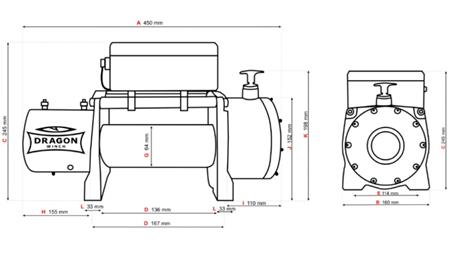 WCIĄGARKA ELEKTRYCZNA 12 V DWM 10000 HD - 4536 kg