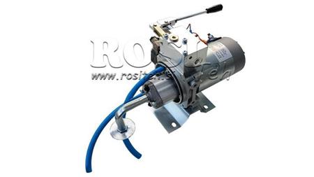 MINI HYDRAULICKÝ AGREGÁT 24V DC - 2.2kW = 2.1cc - 8 lit - jednosměrná montáž S RUČNÍ PUMPOU