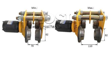 CARRELLO ELETTRICO PER ASCENSORI INDUSTRIALI DWI 0,5 T