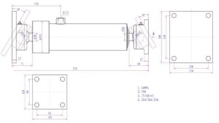 TELESCOPIC CYLINDER 3 EXTENSIONS 805mm K3B-5T