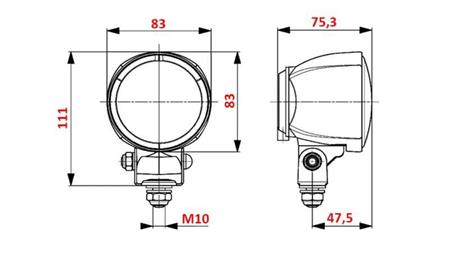 RADNO SVJETLO ZA TRAKTOR OKRUGLO H3 HELLA HALOGEN