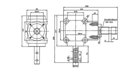 Leņķa samazinātājs L-155J 1: 1.14 (16HP-12kW)