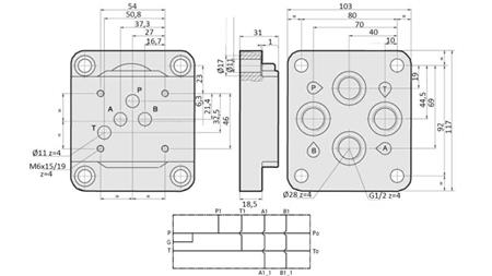 ALAPLAP CETOP5 NG10 1M