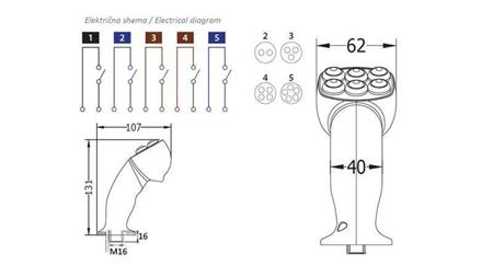 FERNSTEUERUNG HEBEL ROSI- JOYSTICK - 5 TASTEN