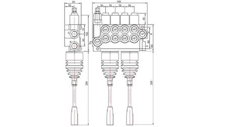 HID. VENTIL 4xP40 + 2x JOYSTIC