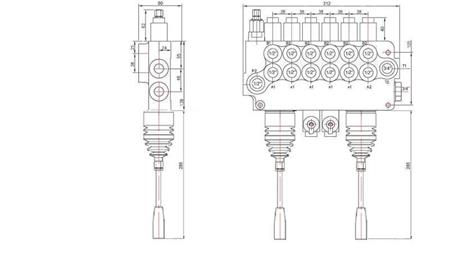 HYDRAULIKVENTIL 6xP80 + 2x JOYSTICK