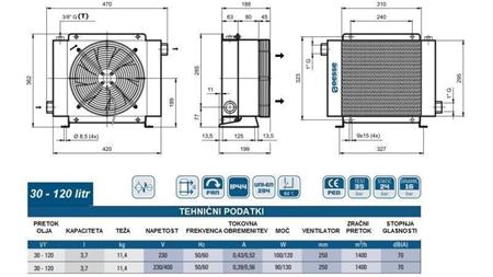 HLADNJAK ULJA AC 230V HY02401 30-120 LIT