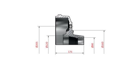 BREMSTROMMEL 090-120 300X060 FÜR DIE ACHSE 1600-1800-2000mm