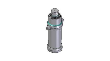 4049F -TELESKOPZYLINDER STANDARD/LOCH 4 STUFEN HUB 2510 FI 190