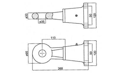 GANCIO DI TRAINO GIREVOLE fi35 6 TONNELLATE E3 NEL CASO 6000/1500KG