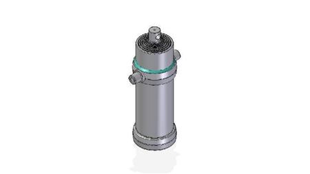 7022F - TELESCOPIC CYLINDER STANDARD/HOLE 7 STAGES STROKE 3445 DIAMETER 190