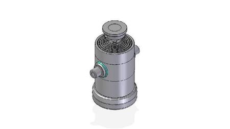 7032S -TELESCOPISK CYLINDER STANDARD/BALL 7 TRIN REJSE 1992 DIAMETER 240