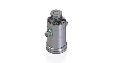 7033S -TELESCOPISK CYLINDER STANDARD/BALL 7 TRIN REJSE 2272 DIAMETER 240