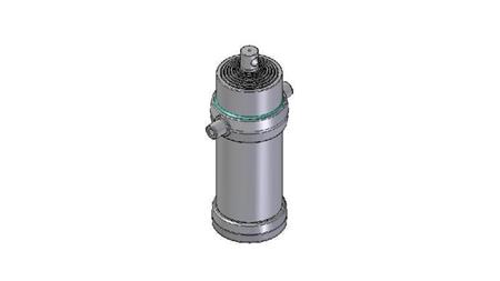 8027F - TELESCOPISK Sylinder STANDARD/HULL 8 TRINN SLAG 3890 DIAMETER 215