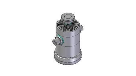 8033S -TELESCOPISK CYLINDER STANDARD/KUGLE 8 TRIN SLAG 2540 DIAMETER 270