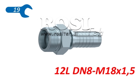 HIDRAVLIČNI PRIKLJUČEK CEL 12 L MOŠKI DN8-M18x1,5