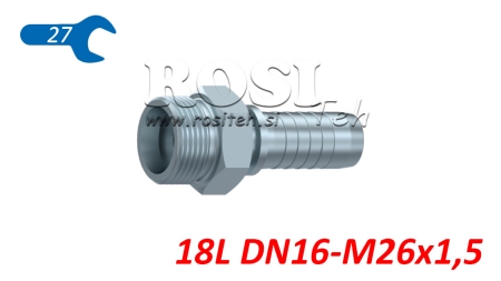 HIDRAVLIČNI PRIKLJUČEK CEL 18 L MOŠKI DN16-M26x1,5
