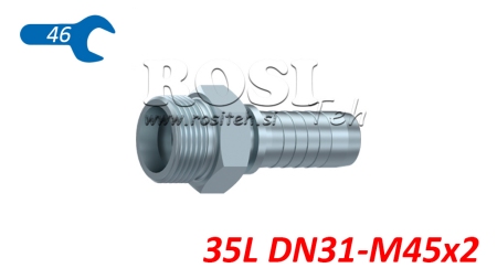 HIDRAVLIČNI PRIKLJUČEK CEL 35 L MOŠKI DN31-M45x2