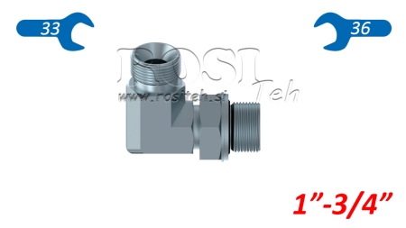 KNIE 90°MÄNNLICH - MÄNNLICH -ANPASSEND 1-3/4